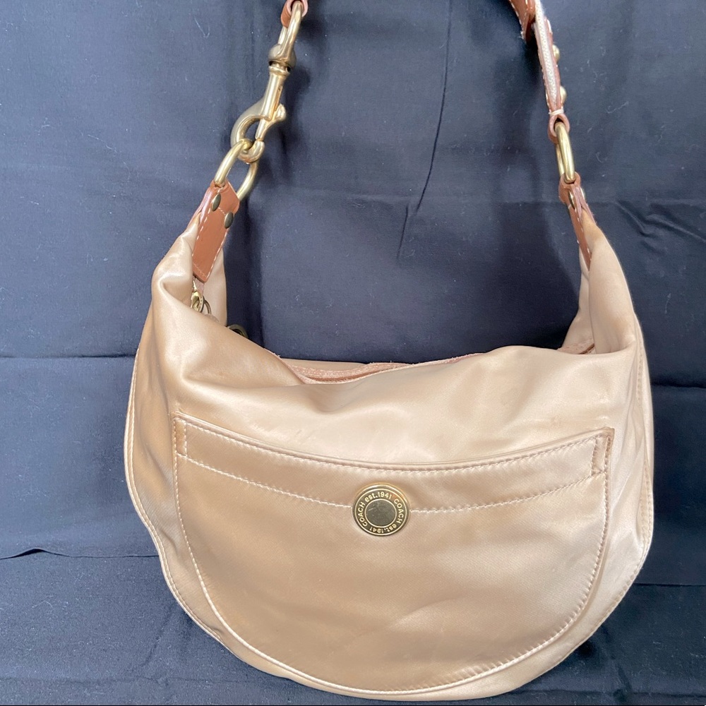 COACH Tan Satin Handbag